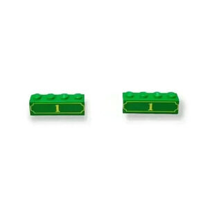 Lego Toy Story Western Train Chase 7597 3010pb119 Green Brick 1 x 4 Yellow '1'